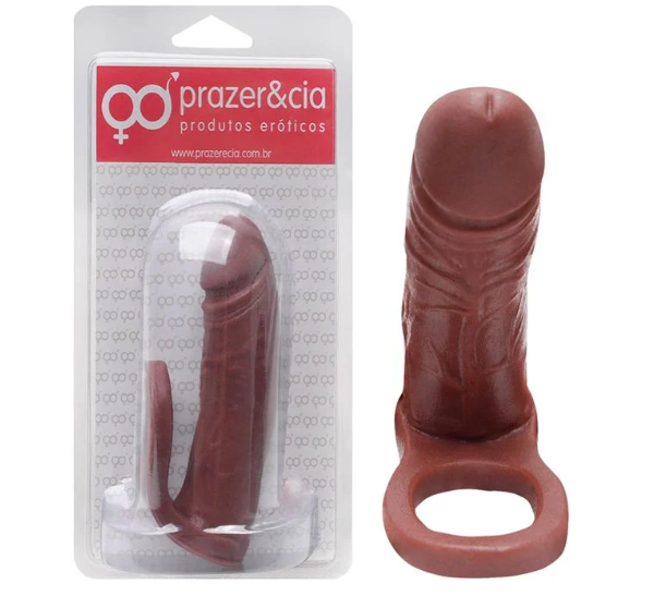 Anel Pênis De Borracha Maciça 13,7 X 3Cm - CHOCOLATE
