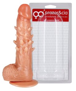 Prótese Realística Com Escroto E Sem Vibro 19,5 X 4,1 Cm