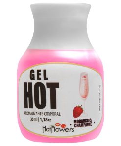 Gel Hot Aromatizante 35Ml - MORANGO COM CHAMPANHE