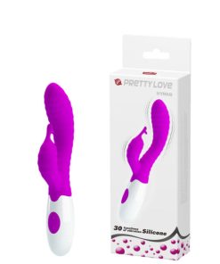 Vibrador Ponto G com Relevo Escalonado e Estimulador Clitoriano – PRETTY LOVE HYMAN