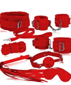 Kit Bondage com 7 Peças com Forro em Pelúcia 7AS