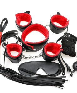 Kit Bondage com 7 Peças com Forro em Pelúcia HJ7
