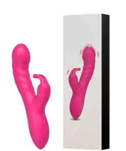 Vibrador Recarregável com Estimulador Clitoriano Formato Coelho