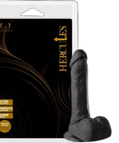 Pênis Maciço Hércules – Perseu 17,5 x 3,7 cm (com ventosa) - PRETO