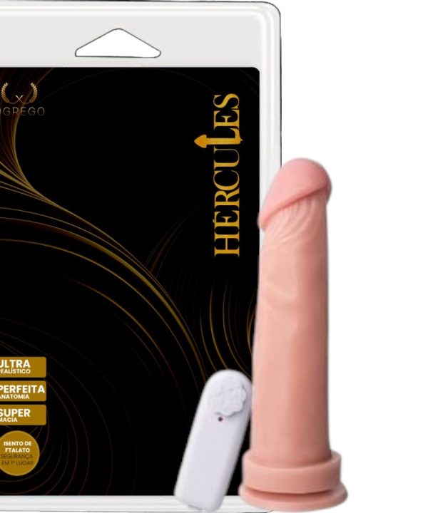 Pênis com Vibrador Hércules – Kratos 22 x 5,3 cm (com ventosa)
