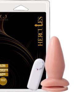 Plug Anal HERCULES Com Vibrador E Ventosa 13,5 X 5,3 Cm