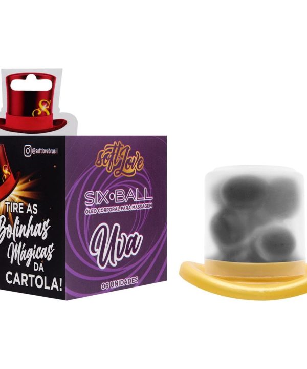 Six Ball Bolinha Beijável 6 Unidades -  uva