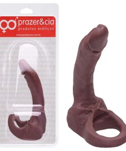 Anel Pênis De Borracha Maciça 16,2 X 2,6Cm - CHOCOLATE