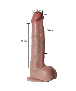 Prótese peniana vai e vem com aquecimento e controle remoto 18cm