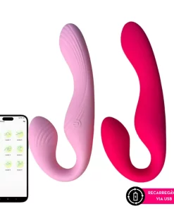 Vibrador com dupla estimulação por aplicativo - PINK