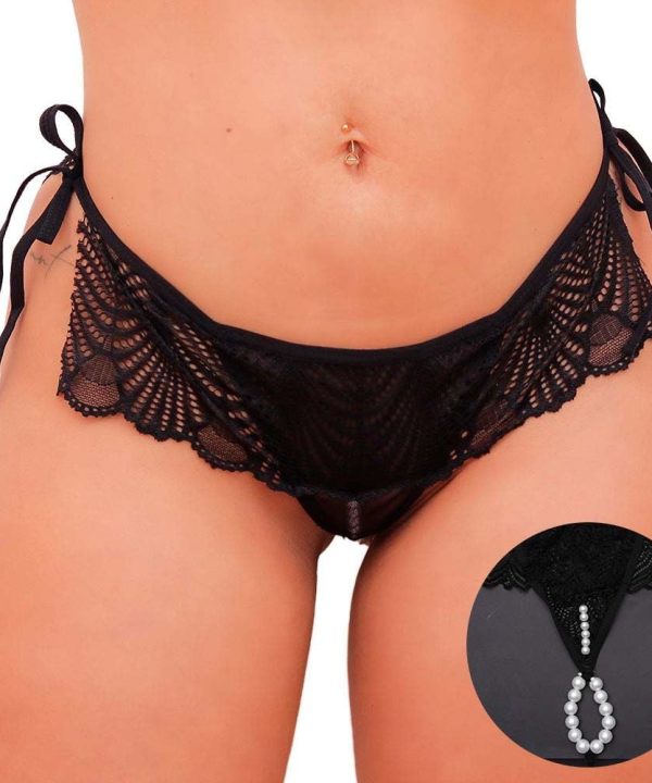 Calcinha Tailandesa De Amarrar - PRETO