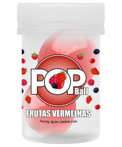 Pop Ball Bolinha Lubrificante Beijável Sensual - frutas vermelhas