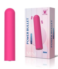 CÁPSULA POWER BULLET RECARREGÁVEL 10 VIBRAÇÕES AIDEN - PINK