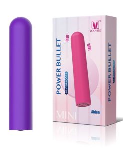 CÁPSULA POWER BULLET RECARREGÁVEL 10 VIBRAÇÕES AIDEN - ROXO