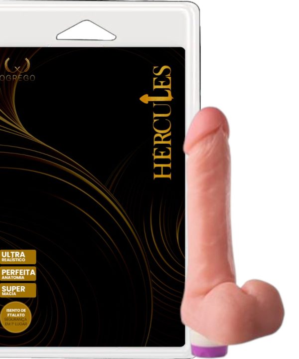 HÉRCULES PERSEU – PRÓTESE REALÍSTICA 17,5 x 3,7 CM COM VIBRO – BEGE