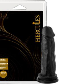 Pênis Maciço Hércules – Polifemo 18 x 4,6 cm (com ventosa) - PRETO