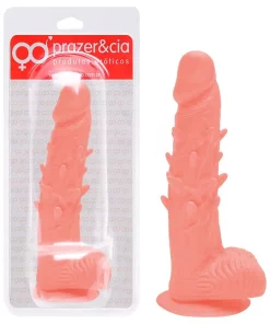 Pênis De Borracha Maciça 19,5 X 4,2Cm - BEGE