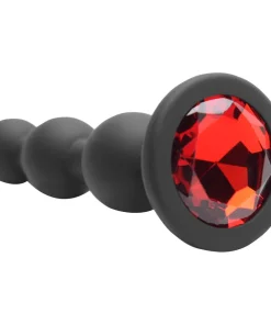 Plug Anal Escalonado Silicone Com Pedra