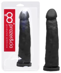 Pênis De Borracha Maciça 28,5 X 5,4Cm - preto
