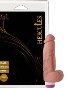 HÉRCULES TITÃ – PRÓTESE REALÍSTICA 22 x 5 CM COM VIBRO – CHOCOLATE