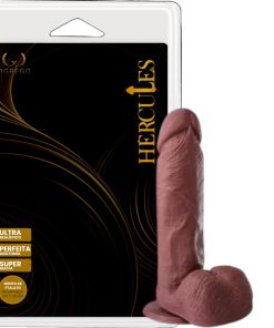 Ares – Prótese Realística 19 x 4,4 cm – (Com VENTOSA) - CHOCOLATE