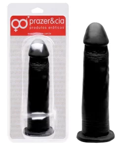 Pênis De Borracha Maciça 23,3 X 5,5Cm - PRETO