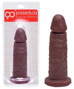 Pênis De Borracha Maciça 14,8 X 4Cm - CHOCOLATE