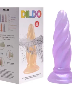 Plug Anal Dildo Pvc Colors 14,5 X 4Cm - roxo