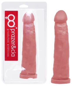 Pênis De Borracha Maciça 28,5 X 5,4Cm - bege