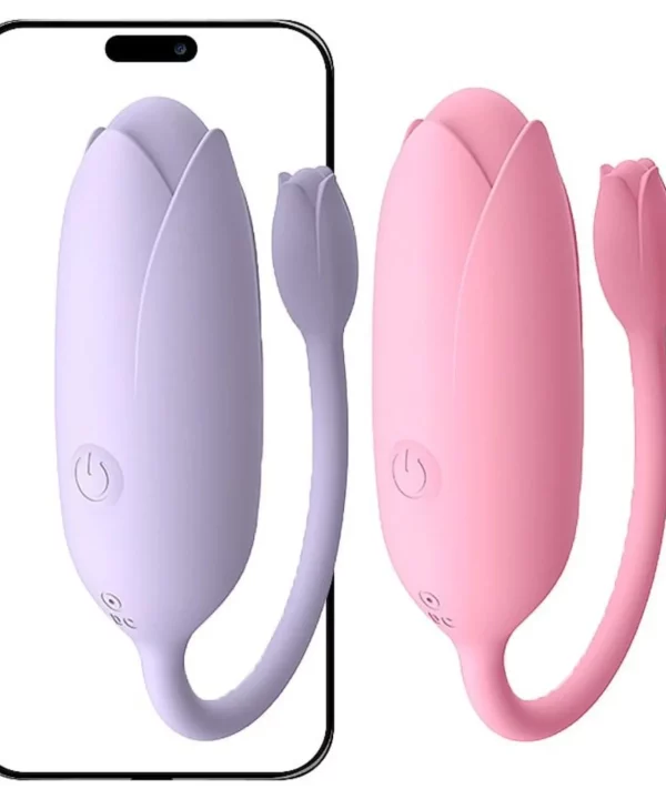 Bullet Flower Com 9 Modos De Vibração Via Aplicativo Vibe - rosa