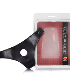 Cinto Em Couro Com Argolas De Regulagem