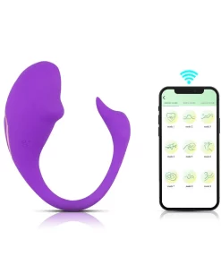 VIBRADOR BULLET APP AMINA 9 MODOS - roxo