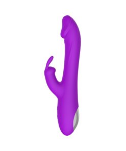 Vibrador ponto G com estimulador rabbit VAI E VEM  S6- roxo