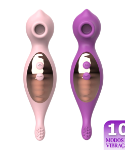 Pulsador Vibratório Cavalo Marinho com Sugador de Clitóris - ROSA
