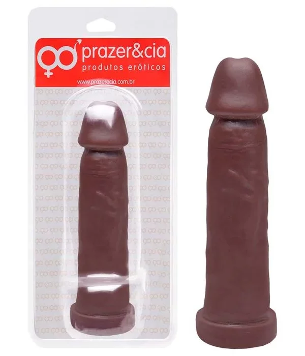 Pênis De Borracha Maciça 17,2 X 4Cm - CHOCOLATE