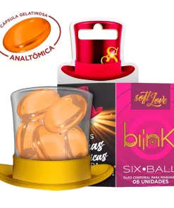 Six Ball Blink 6 Cápsulas Com Óleo Corporal Excitante Anal