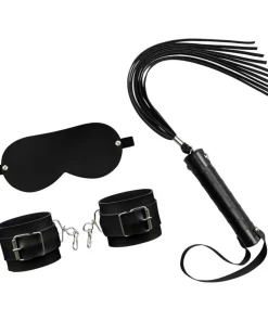 Kit Fetiche 3 em 1 Algema Venda e Chicote