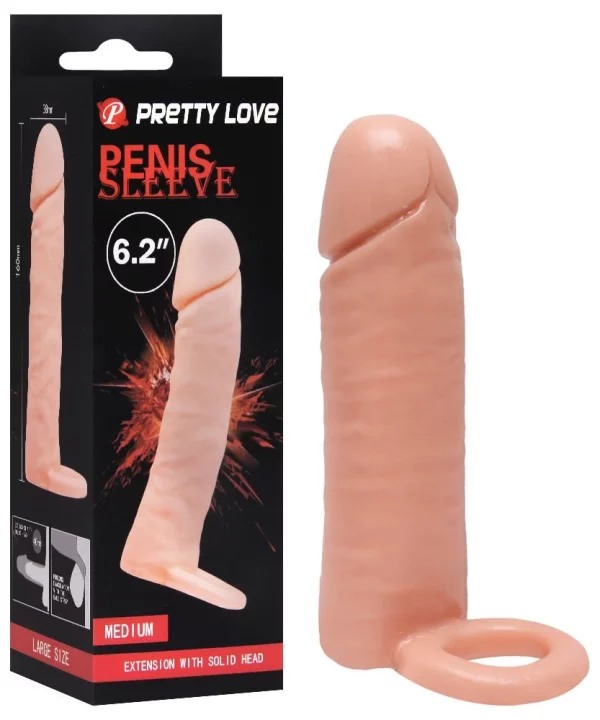 Capa Peniana Com Extensor Extra 4Cm E Anel Escrotal