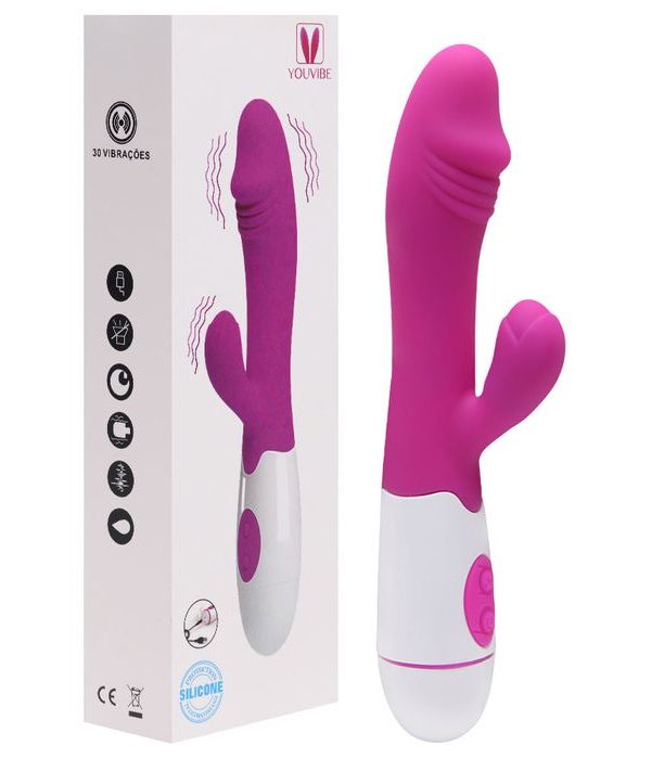 Vibrador Recarregável Ponto G 30 Modos De Vibração - pink