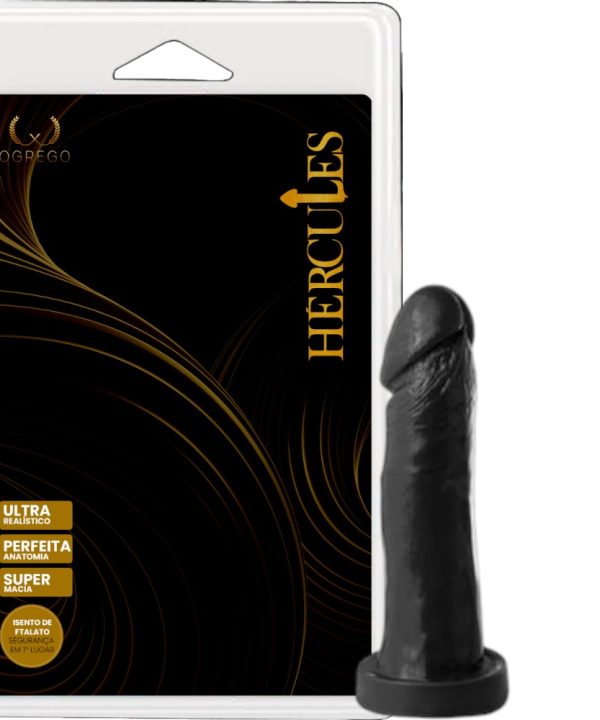 Pênis Maciço Hércules – Cadmo 16 x 3,5 cm - PRETO