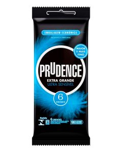 Preservativo Extra Grande E Ultra Sensível 6 Unidades Prudence