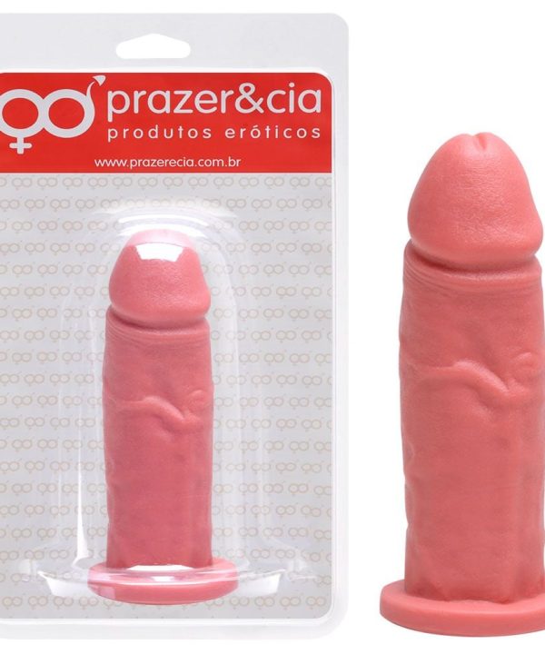 Pênis Borracha Maciça 13,5 X 3,9Cm -  BEGE