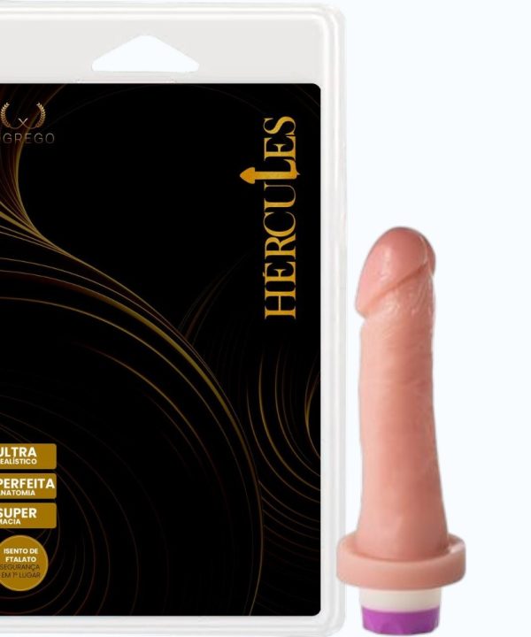 Pênis Vibrador Hércules – Cadmo 16 x 3,5 cm - BEGE
