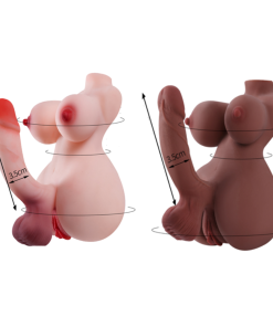 Masturbador hermafrodita meio corpo realístico - BEGE