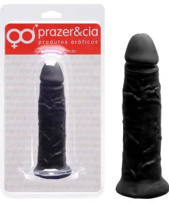 Pênis De Borracha Maciça 14 X 3,4Cm -  PRETO