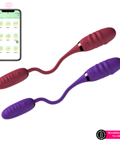 Cápsula vibratória dupla por aplicativo  F10 - PINK