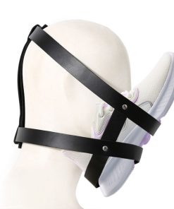 Máscara para Fetiche em Podolatria, Permite Prender o Sapato Cobrindo a Boca e Nariz