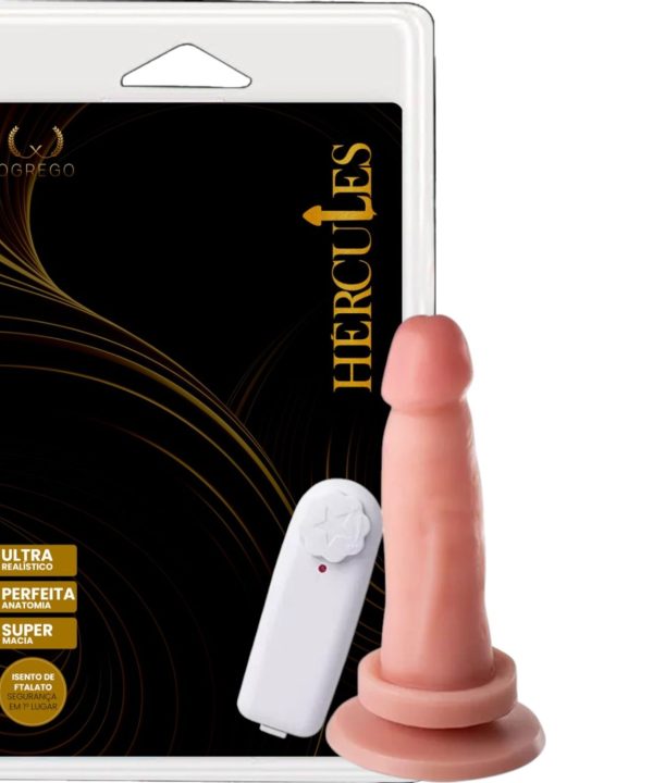 Prótese HERCULES NEMESIS Vibrador Externo Ventosa 13,5 X 3,5Cm
