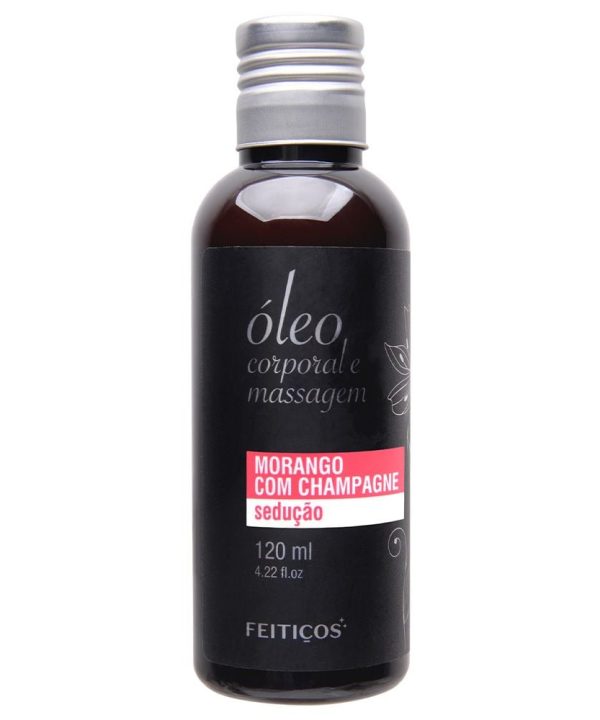 Óleo Corporal e Massagem 120ml Feitiços Aromáticos - MORANGO COM CHAMPANHE