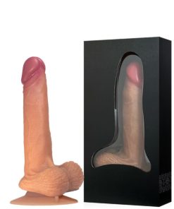 Pênis Realístico Recarregável Rotativo com Controle via Aplicativo à Distância 20,5×4,3×6,5 cm